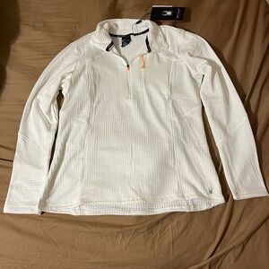 Spyder women’s size XL white quarter zip jacket